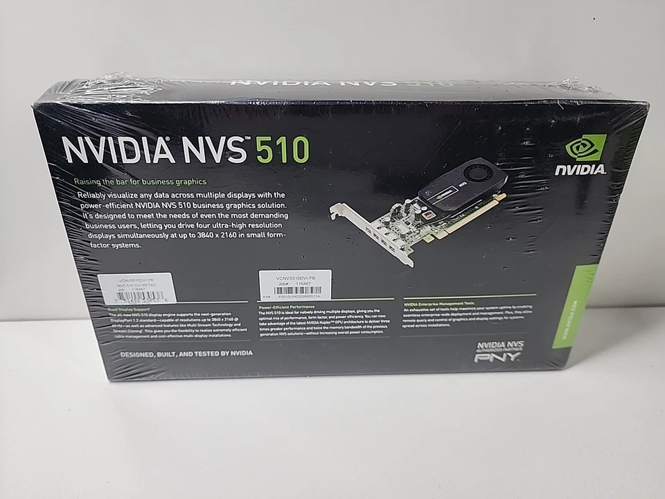 NVIDIA NVS 510 2GB DDR3 High Profile Graphics Card - 4x Mini DisplayPort (mDP) - Image 3 of 4
