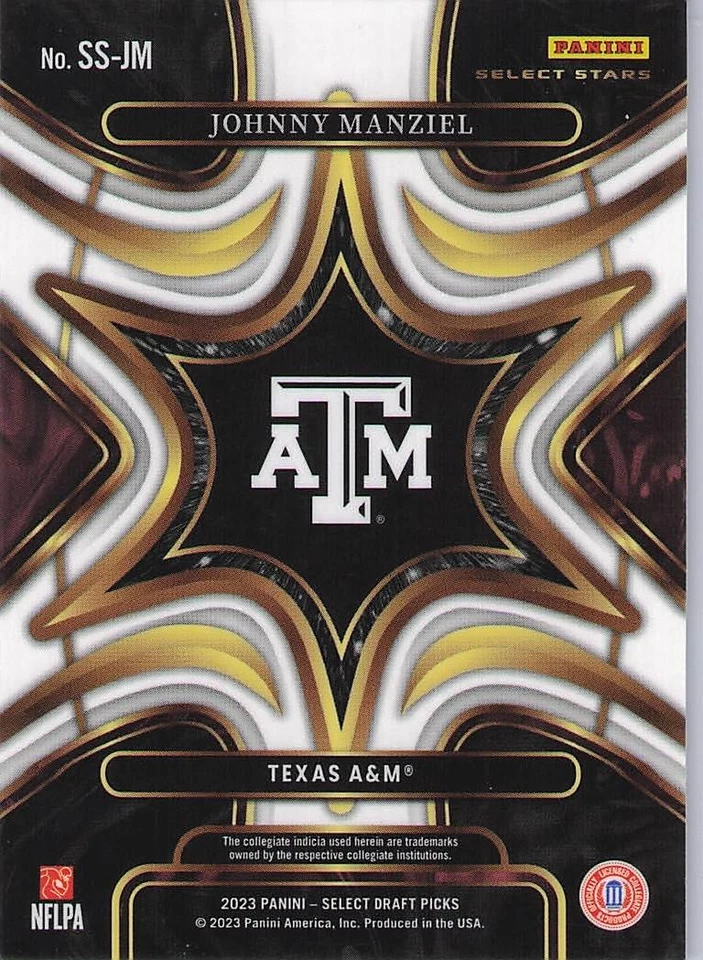 2023 Panini Select Draft Picks #SS-JM Johnny Manziel Select Stars - Image 2 of 2