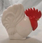 Vintage Avon Milk Glass Rooster Lotion/ Cologne Decanter Bottle Empty C4