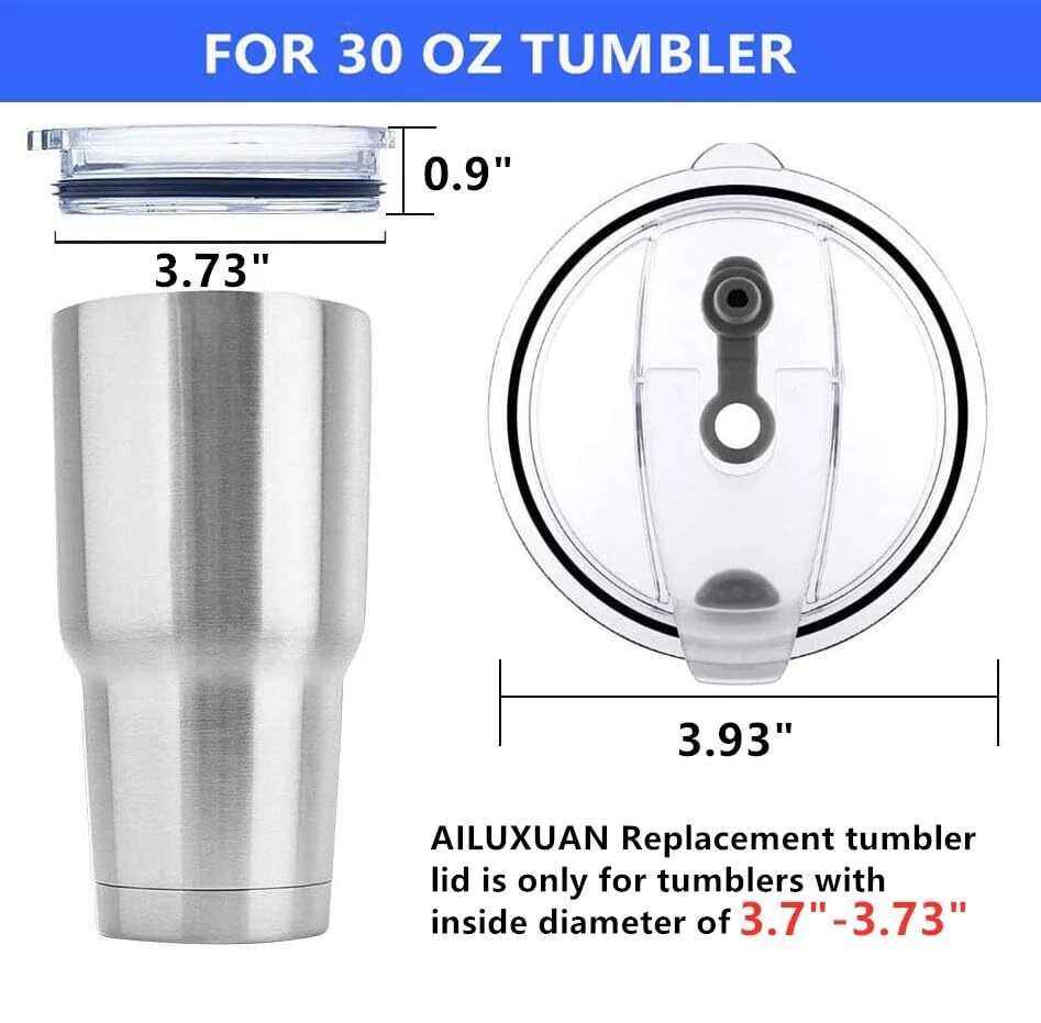 Tumbler Lid for 30 Oz,2 Lids for 30oz Stainless Steel Tumbler Travel Cup Yeti...