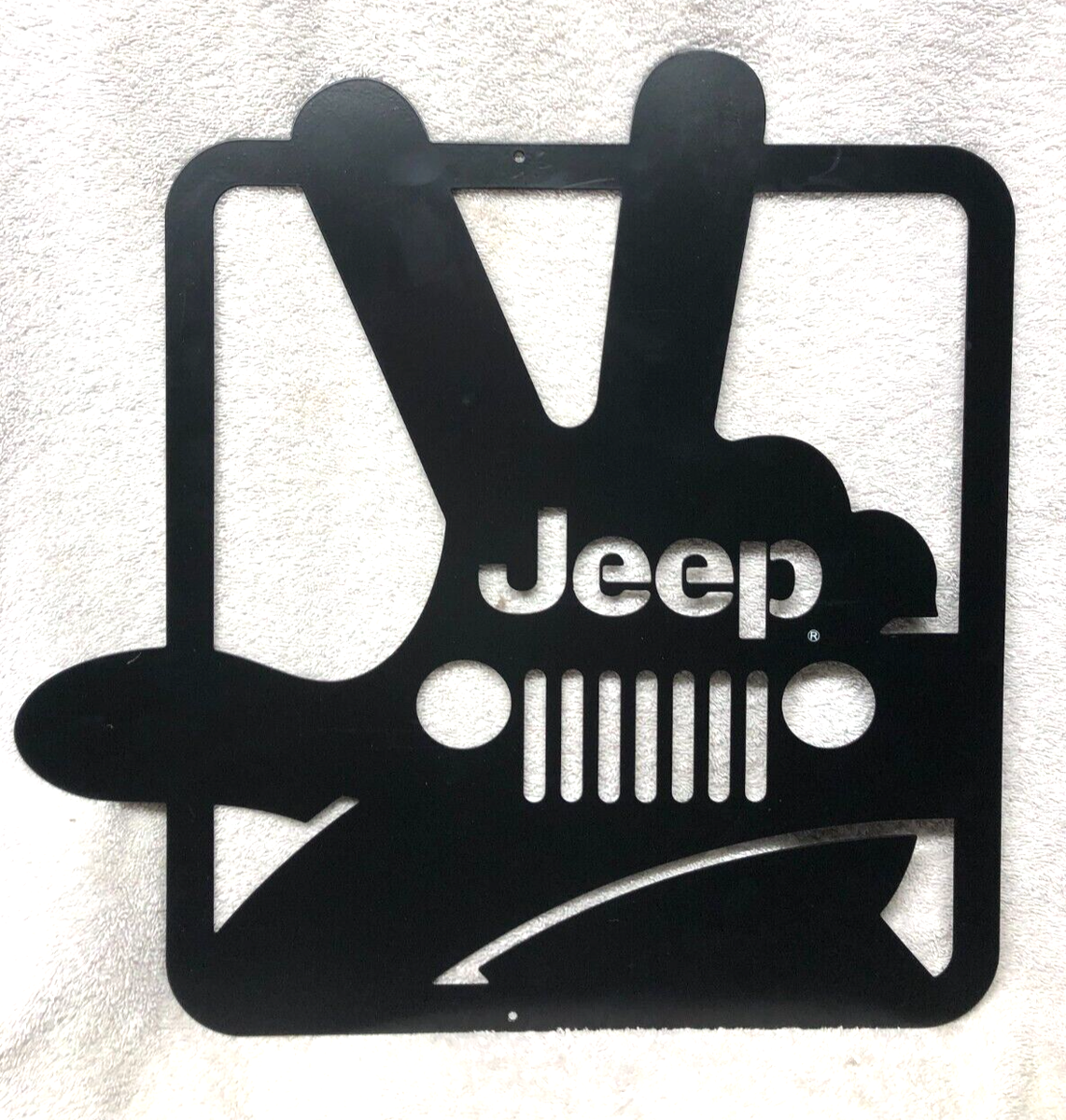 JEEP WAVE Metal Sign Mancave Garage NEW 18