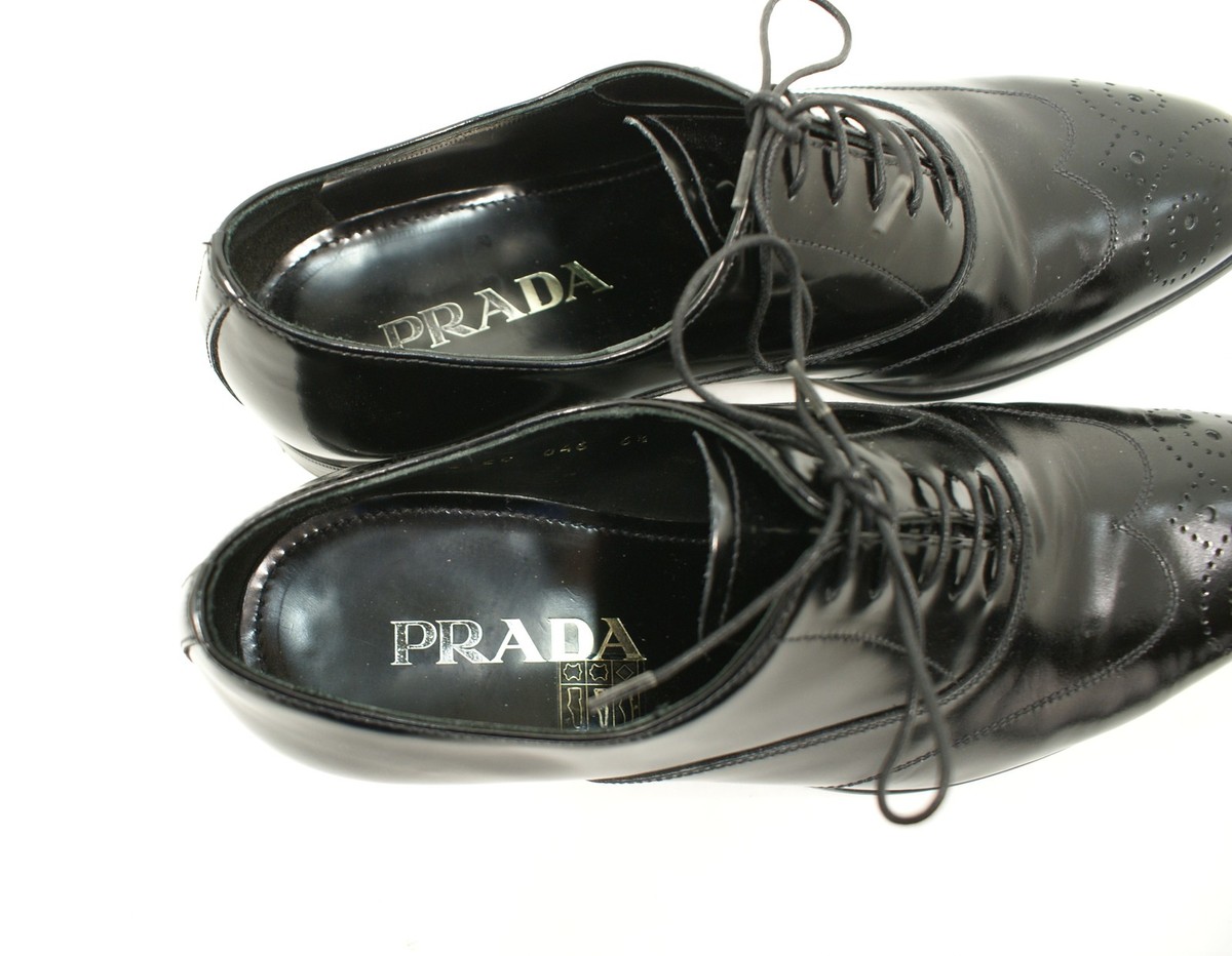 Peada Spazzolato wingtip shoe, Black Prada  main image 3