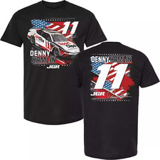 Denny Hamlin 2025 SportClips Patriotic Car T-Shirt Black