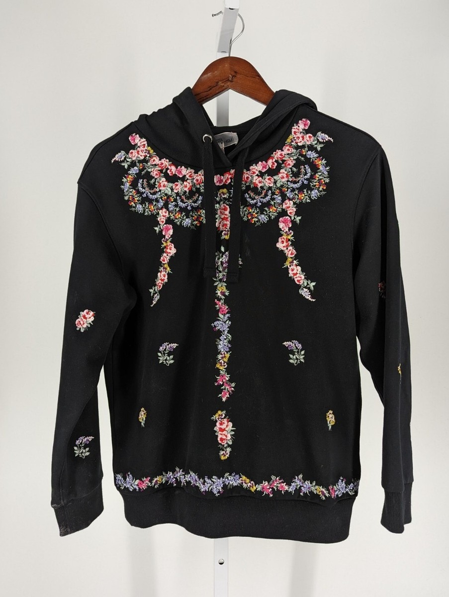 Sweat-shirt Cachemire Noir Giambattista Valli - Taille XS - Avec Capuche Et Détails écharpe - Occasion Bon état