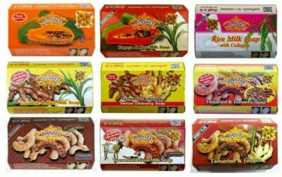 9 x ASANTEE Seifen - Papaya, Reismilch, Ziegenmilch, Tamarinde & Ingwer/Kurkuma etc.