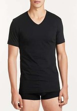 RAGNO 601418 Bipack Mezza Manica Scollo V Uomo 100% Cotone BIANCO-NERO-BLU