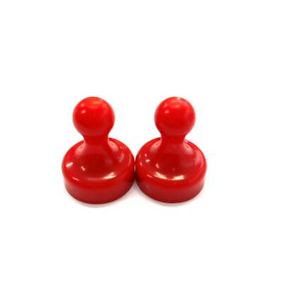 6PK Strong D19x25mm RED Magnetic Push Pins | Hold up to 20 Papers | Neo Magnet