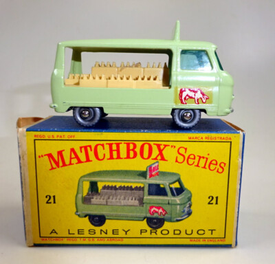 Matchbox RW 21C Milk Float ''Kuh'' silberne Räder Ladung creme top in ''D'' Box