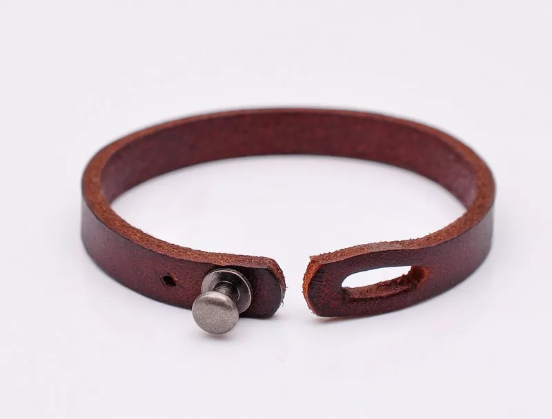 Plain leather best sale wristbands