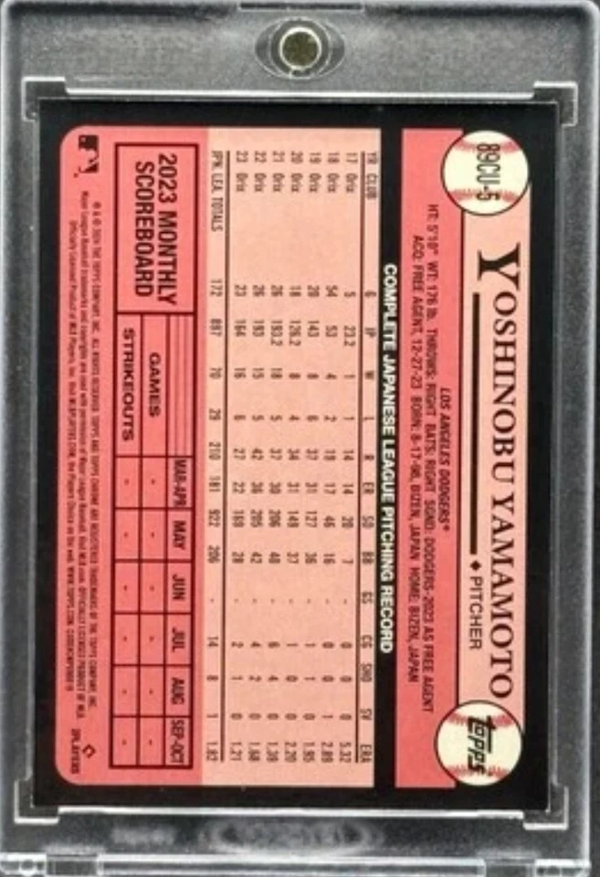 Yoshinobu Yamamoto RARO CARTÃO DE INVESTIMENTO REFRATOR RC NOVATO SSP DODGERS ESTADO PERFEITO - Imagem 2 de 4