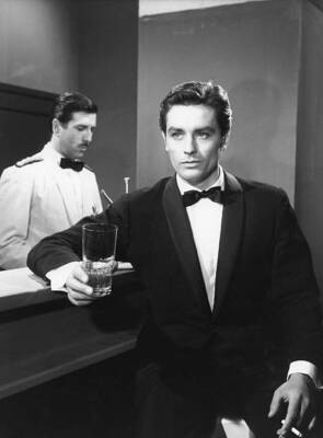 French actor Alain Delon in Melodie en Sous Sol 1960s Movie Old Photo 1