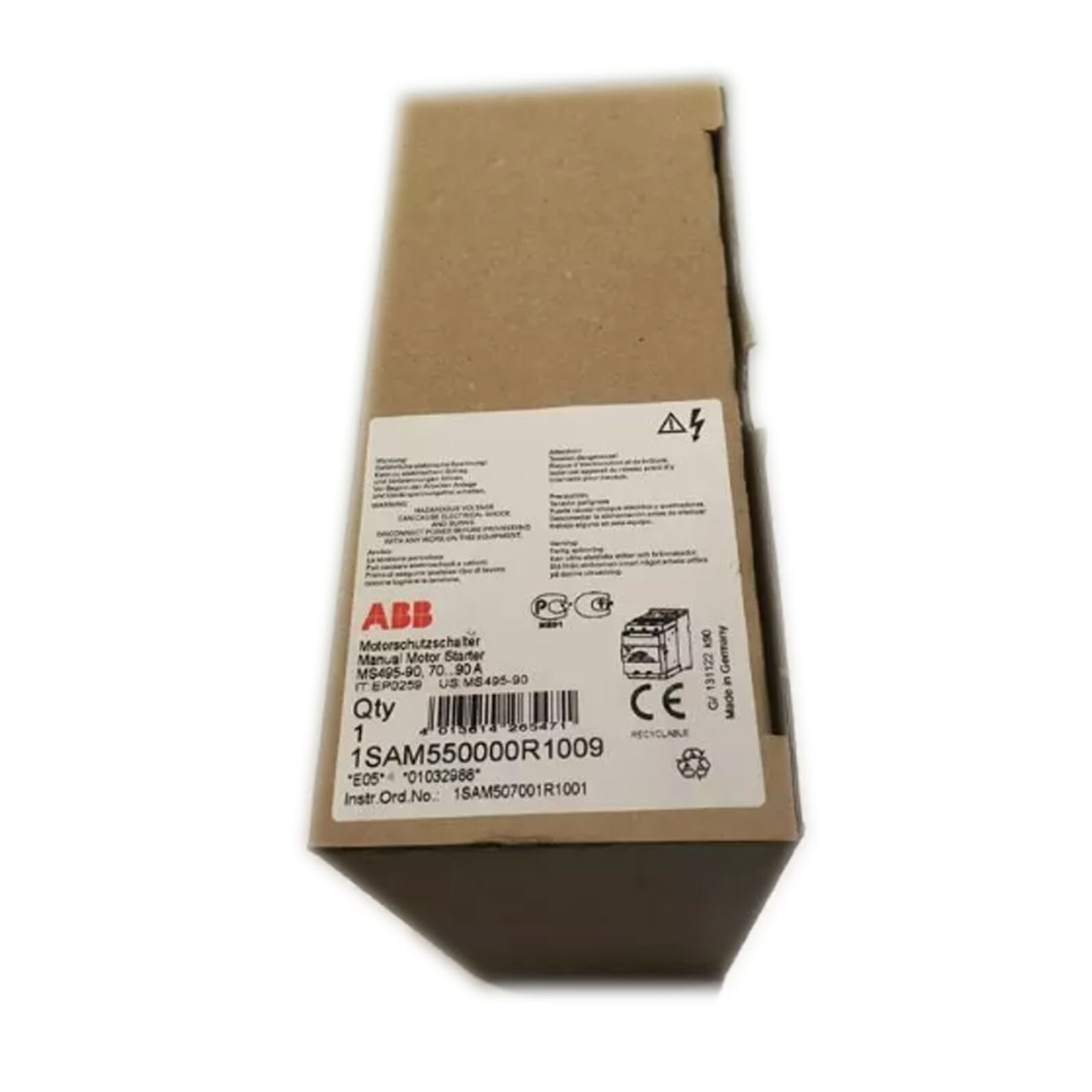 1 PCS new ABB motor protection circuit breaker MS495-90 70-90A new in box