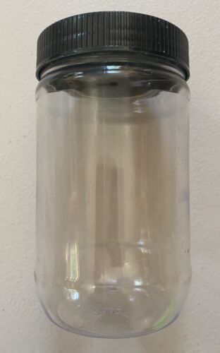28 fl oz Clear Plastic Jar Canister Container~Twist Lid***~Multiuse~Storage Arts - Zdjęcie 1 z 5
