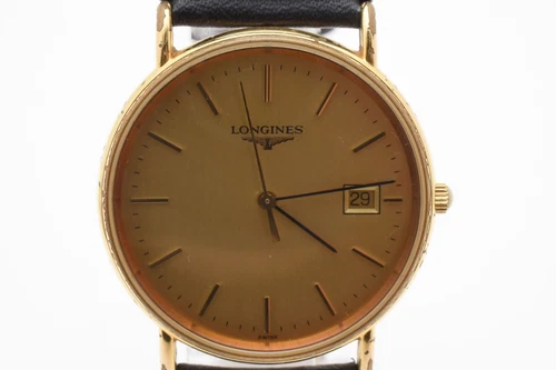 Read [Exc+] Longines L4.636.2 Gold Grand Classic Date Quartz Men's From JAPAN