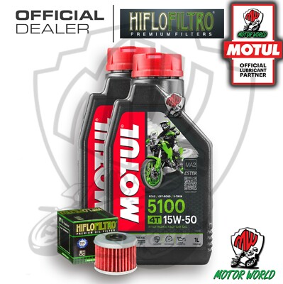 Set Service 2 Lt Öl MOTUL 5100 15W50 Filter Hm 250 Montesa Cora 4T 2009