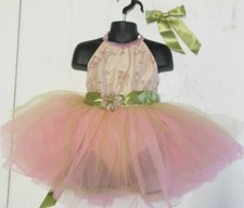 BALLET COSTUME Rose Embroidered bodice Tulle skirting Girls sizes halter stylin