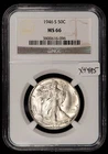 1946-S 50c Walking Liberty Silver Half Dollar - PQ Blazer- NGC MS 66 - SKU-X4895