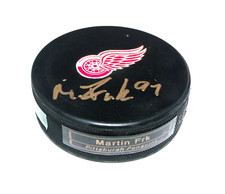 Martin Frk Detroit Red Wings Autographed Hockey Puck  A3940