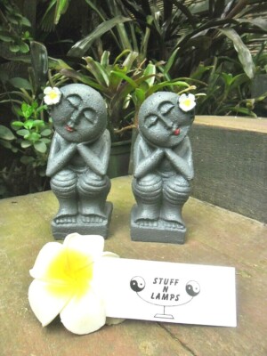 Balinese Mimpi Statues x 2 piece set x 15cm (grey)