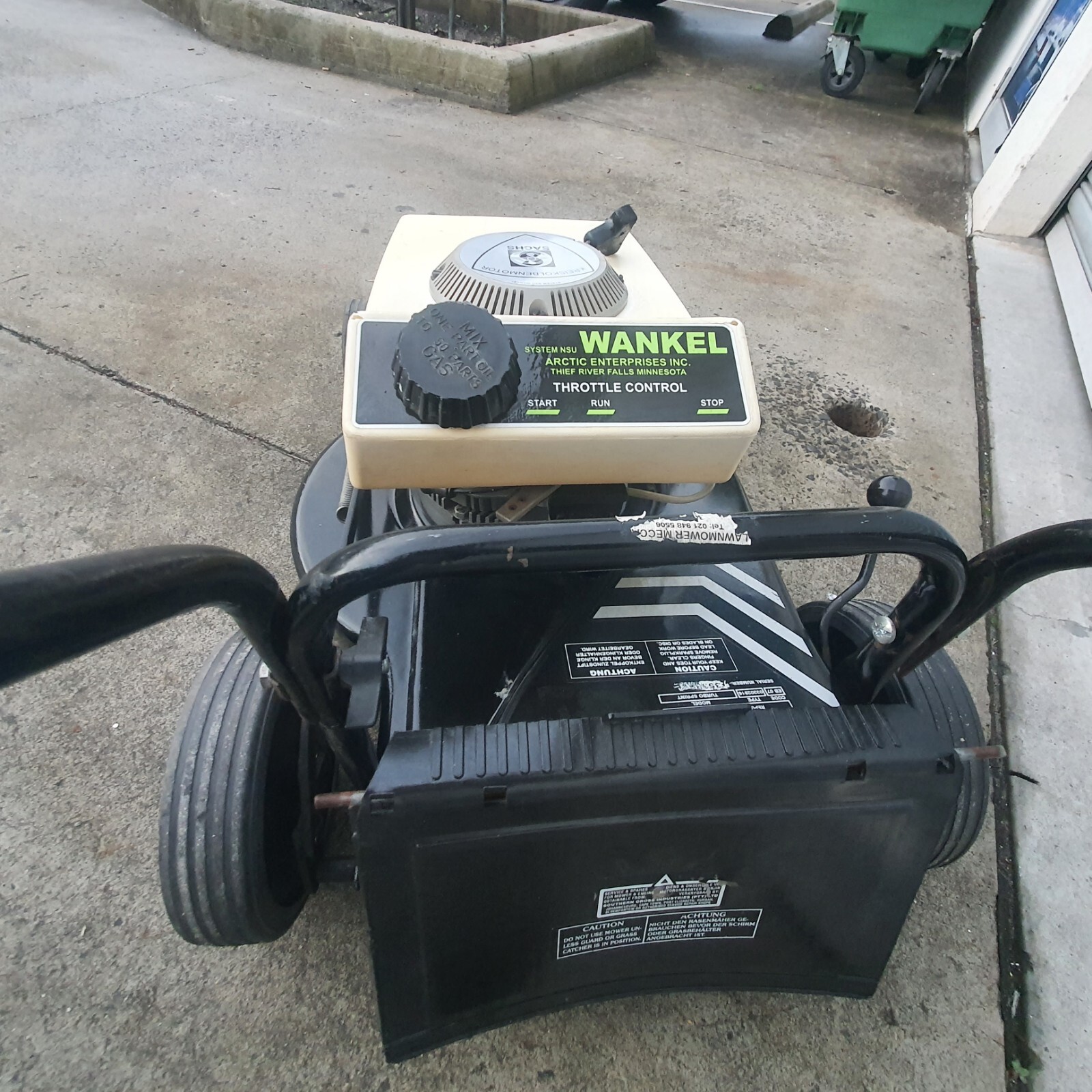 Sashs Rotary Rare lawn mower Not Mazda RX2 R100 Rx3 Very Rare