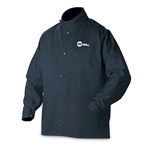 Miller Electric 244752 Welding Jacket, Navy, Cotton/Nylon, XL - Picture 1 of 3