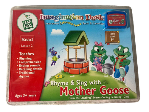 Leap Frog Imagination Book & Cartridge Rhyme & Sing With Mother Goose