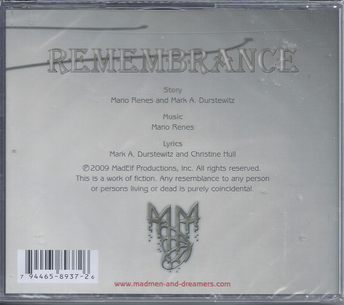 Remembrance-Performed By Madmen And Dreamers Rock Opera Brand New Factory Sealed - Picture 2 of 2