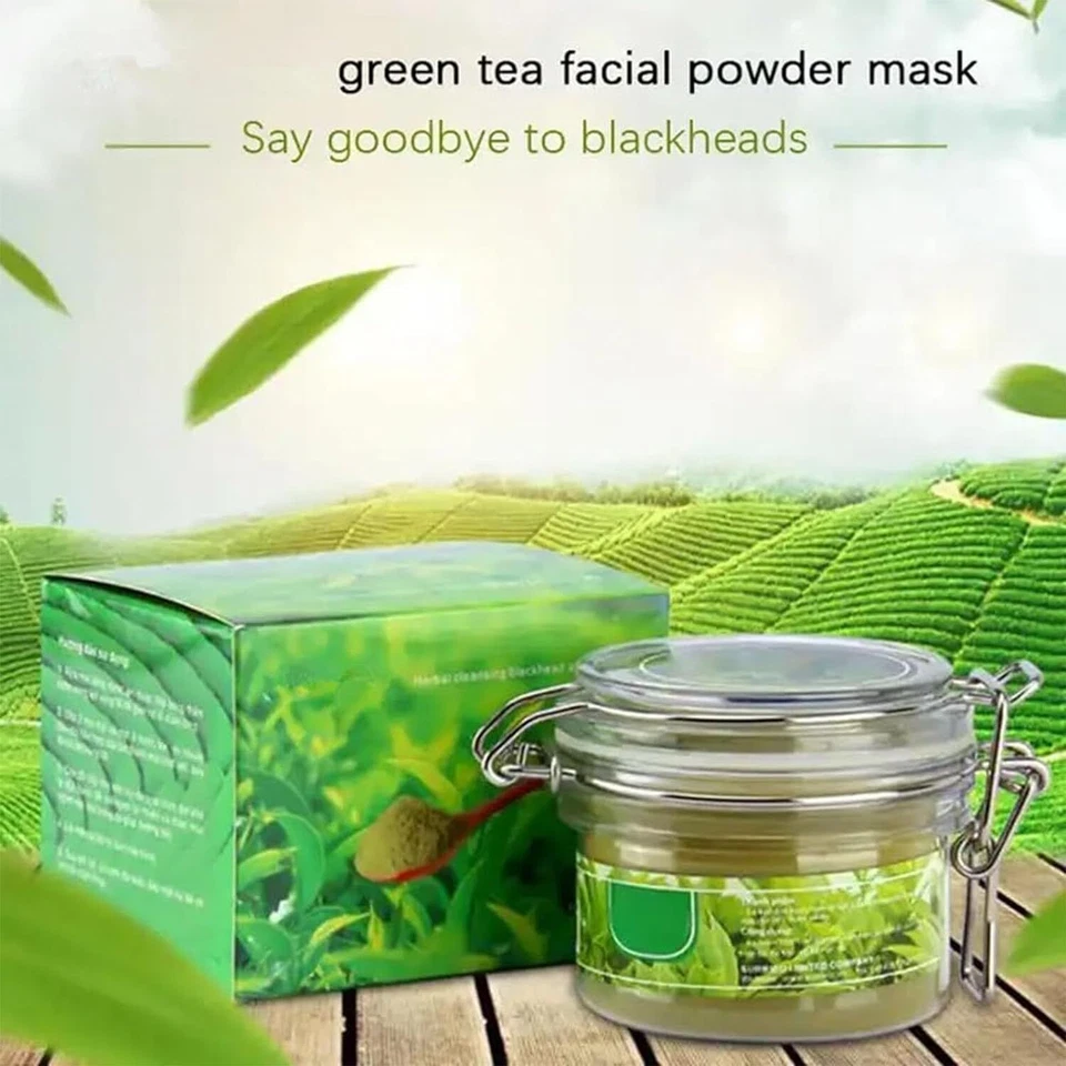 Vza Green Tea Mask 120g Herbal Cleansing Blackhead Acne Peel off Moisturizing - Image 2 of 4