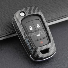 Para Chevy Impala Trax Cruze Equinox SS Abatible Coche Llavero Cubierta Estuche Fibra de Carbono