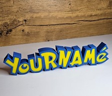 Custom Pokemon Nameplate, Personalized Desk plate, Streamer Gifts