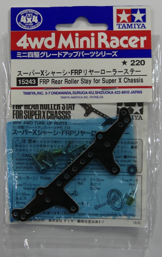 TAMIYA 4WD Mini Racer FRP Rear Roller Stay for Super X Chassis No, 15243 Japan