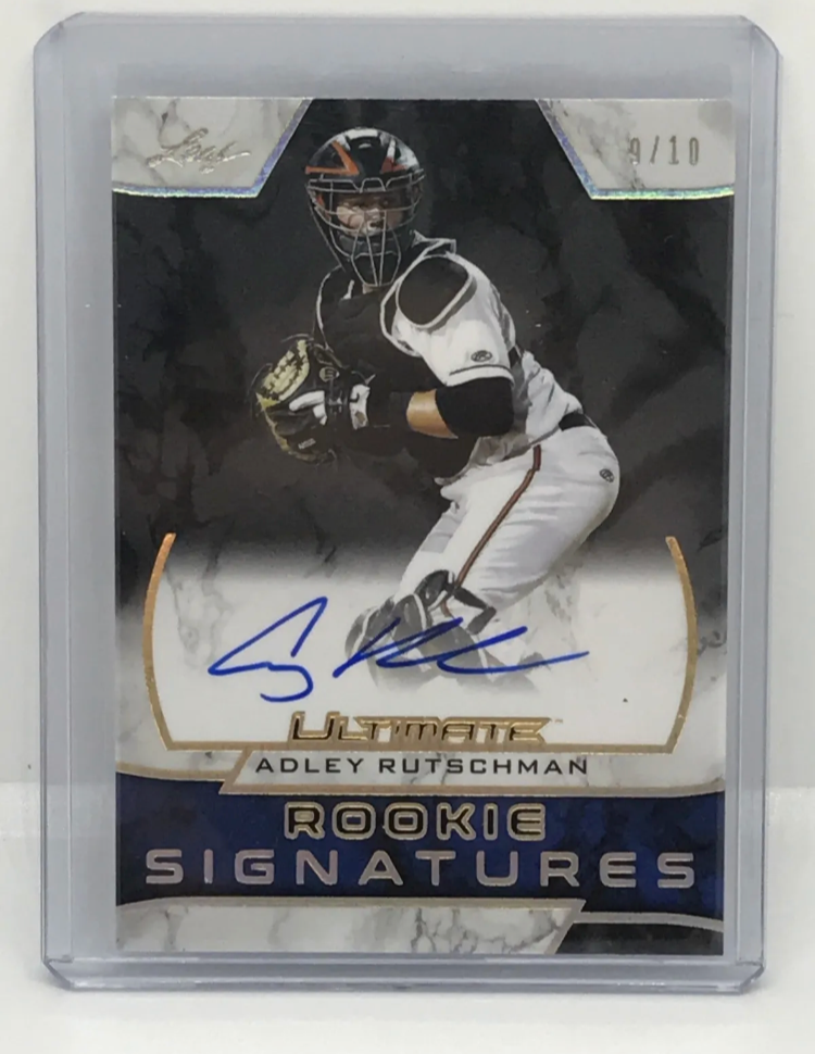 2019 LEAF ULTIMATE DRAFT BASEBALL Adley Rutschman RC AUTO #9/10