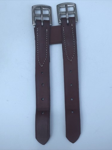 Leather Horse Girth Extender W/ Stainless Steel Roller Buckles Brown - Picture 15 of 19