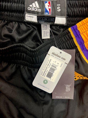 New 2014 Small Vintage Adidas HOLLYWOOD NIGHTS Los Angeles Lakers Black Shorts - Picture 6 of 8