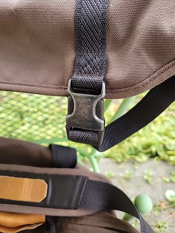 Duluth Trading Co Garment Bag Canvas Leather Trim Excellent Condition 2 Piece - Image 3 of 4