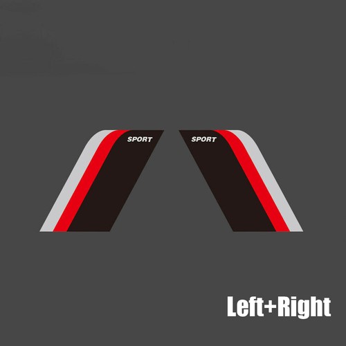 1 Pair Car Side Fender Door Racing Sticker Graphic Decal Sticker Trim ...