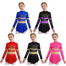Girls Cheer Leader Costume Performance Jumpsuit Festival Cheerleading Carnival