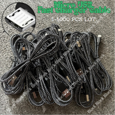 3/6ft Micro USB Fast Charging Cable Cord For Samsung Android Phone Charger LOT