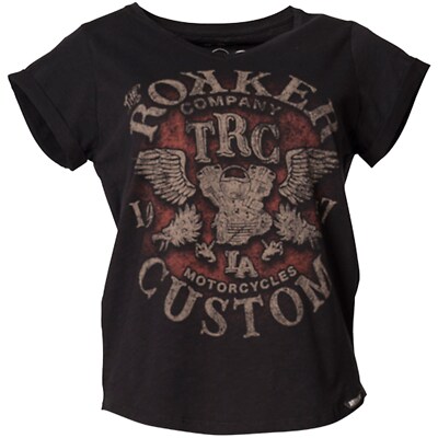 Rokker Custom T Shirt Lady Vintage Biker Cotton Womens Shirt