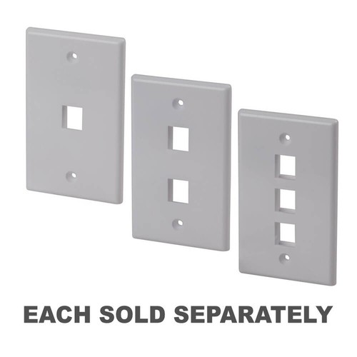 Keystone Wall Plate White Standard Durable Abs Plastic Quick and Easy Snap In - Foto 1 di 6