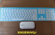 Wireless USB Keyboard with Mouse Combo Mice Set - Blue+White