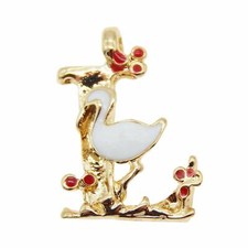 Letter L Charm Alphabet Pendant Uppercase Gold Enamel Initial 13mm