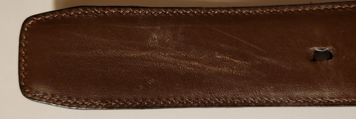 Cremieux 34/85 Men's Full Grain Cowhide Leather Brown Silver Buckle 40.75" Total - Picture 17 of 17