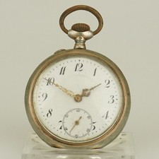 WORKING Silver Pocket Watch Men's no fusee no duplex no repeater no chronometer