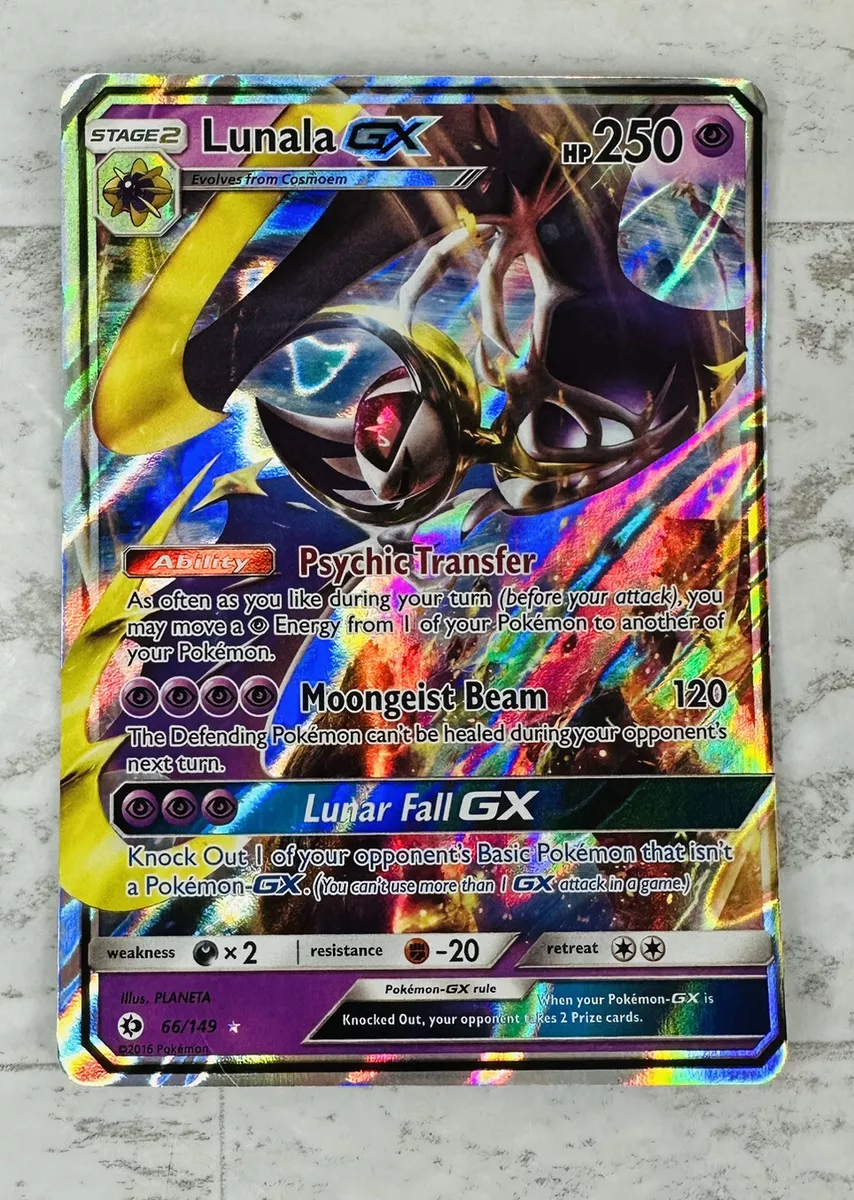  Pokemon Sun & Moon Base Set Ultra Rare Holo Lunala-GX