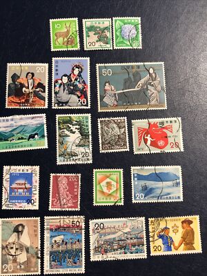 Japan 1972 Stamps, 18 Pcs,cancelled, VF/EF Condition,NH & Hinged