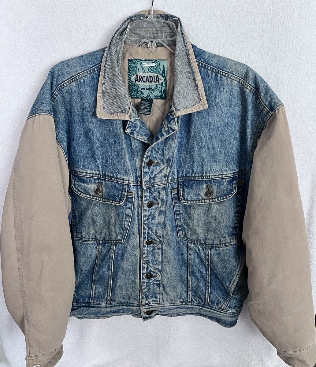 Vintage Bomber Varsity Denim Jacket Retro Sports Y2K 90's Vintage Bomber Varsity Denim Jacket Retro Sports Y2K 90's