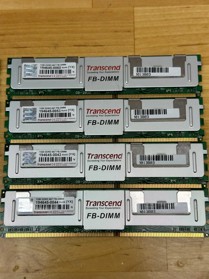 Transcend 8x1GB DDR2-667 PC2-5300 FB-DIMM ECC Registered Buffered Server RAM - Image 3 of 4