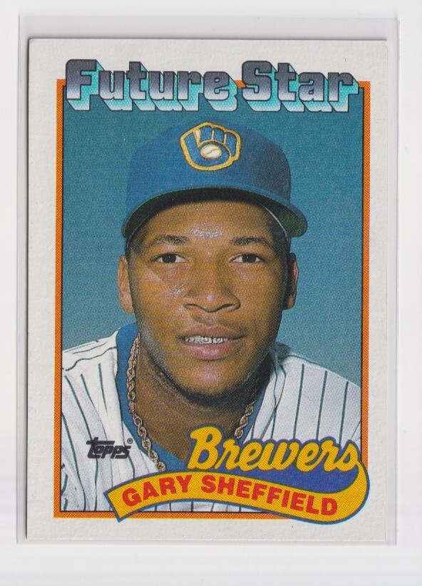 1989 Topps Gary Sheffield #343 RC Milwaukee Brewers 5J