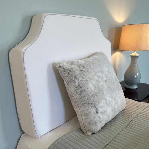 - New/Improved Cotton 'Wrinkle-Free' Cover. Portable Twin XL White Headboard Cus - 第 2/7 張圖片